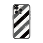 スリムプロテクションプレミアムケース with MagSafe［ Big Stripe - Black × Gray ］