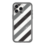 スリムプロテクションプレミアムケース with MagSafe［ Big Stripe - Black × Gray ］