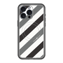 スリムプロテクションプレミアムケース with MagSafe［ Big Stripe - Black × Gray ］