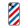 スリムプロテクションプレミアムケース with MagSafe［ Big Stripe - Red × Blue ］