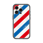 スリムプロテクションプレミアムケース with MagSafe［ Big Stripe - Red × Blue ］