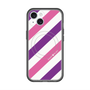 スリムプロテクションプレミアムケース with MagSafe［ Big Stripe - Purple × Pink ］