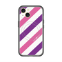 スリムプロテクションプレミアムケース with MagSafe［ Big Stripe - Purple × Pink ］