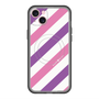 スリムプロテクションプレミアムケース with MagSafe［ Big Stripe - Purple × Pink ］