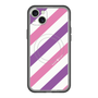 スリムプロテクションプレミアムケース with MagSafe［ Big Stripe - Purple × Pink ］