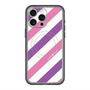 スリムプロテクションプレミアムケース with MagSafe［ Big Stripe - Purple × Pink ］