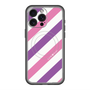 スリムプロテクションプレミアムケース with MagSafe［ Big Stripe - Purple × Pink ］