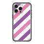 スリムプロテクションプレミアムケース with MagSafe［ Big Stripe - Purple × Pink ］