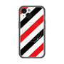 スリムプロテクションプレミアムケース with MagSafe［ Big Stripe - Red × Black ］