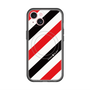 スリムプロテクションプレミアムケース with MagSafe［ Big Stripe - Red × Black ］