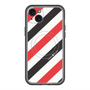 スリムプロテクションプレミアムケース with MagSafe［ Big Stripe - Red × Black ］