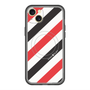 スリムプロテクションプレミアムケース with MagSafe［ Big Stripe - Red × Black ］
