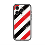 スリムプロテクションプレミアムケース with MagSafe［ Big Stripe - Red × Black ］
