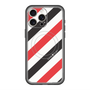 スリムプロテクションプレミアムケース with MagSafe［ Big Stripe - Red × Black ］