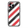スリムプロテクションプレミアムケース with MagSafe［ Big Stripe - Red × Black ］