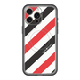 スリムプロテクションプレミアムケース with MagSafe［ Big Stripe - Red × Black ］