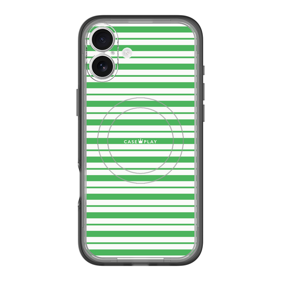 スリムプロテクションプレミアムケース with MagSafe［ Small Border - Green ］