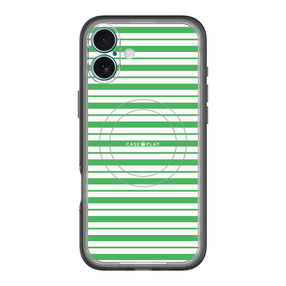 スリムプロテクションプレミアムケース with MagSafe［ Small Border - Green ］