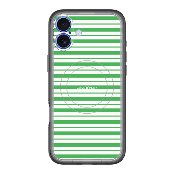 スリムプロテクションプレミアムケース with MagSafe［ Small Border - Green ］