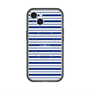 スリムプロテクションプレミアムケース with MagSafe［ Small Border - Navy ］
