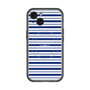 スリムプロテクションプレミアムケース with MagSafe［ Small Border - Navy ］
