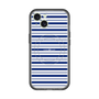 スリムプロテクションプレミアムケース with MagSafe［ Small Border - Navy ］