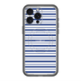 スリムプロテクションプレミアムケース with MagSafe［ Small Border - Navy ］