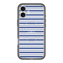 スリムプロテクションプレミアムケース with MagSafe［ Small Border - Navy ］