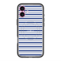 スリムプロテクションプレミアムケース with MagSafe［ Small Border - Navy ］