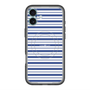 スリムプロテクションプレミアムケース with MagSafe［ Small Border - Navy ］