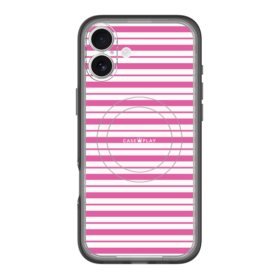 スリムプロテクションプレミアムケース with MagSafe［ Small Border - Pink ］