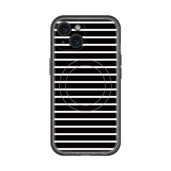 スリムプロテクションプレミアムケース with MagSafe［ Middle Border - Black ］
