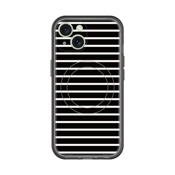 スリムプロテクションプレミアムケース with MagSafe［ Middle Border - Black ］