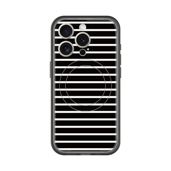 スリムプロテクションプレミアムケース with MagSafe［ Middle Border - Black ］