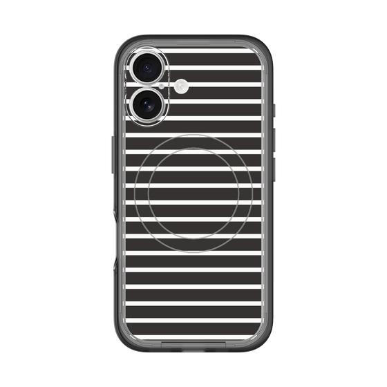 スリムプロテクションプレミアムケース with MagSafe［ Middle Border - Black ］