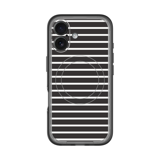 スリムプロテクションプレミアムケース with MagSafe［ Middle Border - Black ］