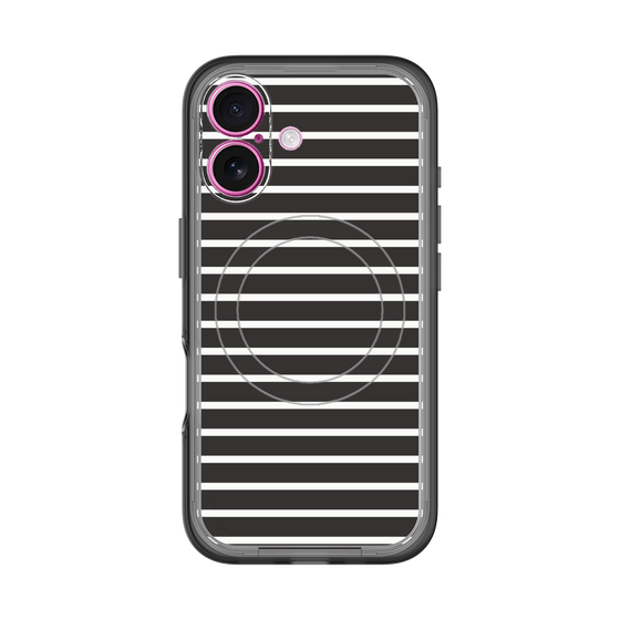スリムプロテクションプレミアムケース with MagSafe［ Middle Border - Black ］