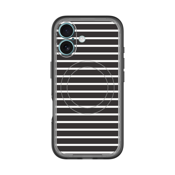 スリムプロテクションプレミアムケース with MagSafe［ Middle Border - Black ］