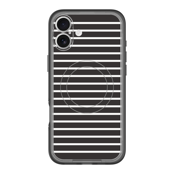 スリムプロテクションプレミアムケース with MagSafe［ Middle Border - Black ］