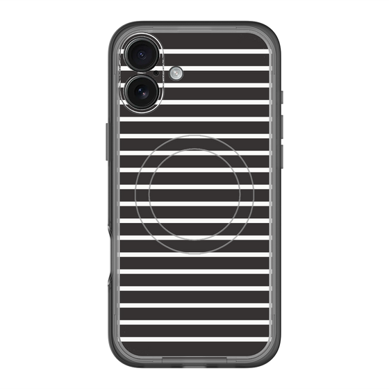 スリムプロテクションプレミアムケース with MagSafe［ Middle Border - Black ］