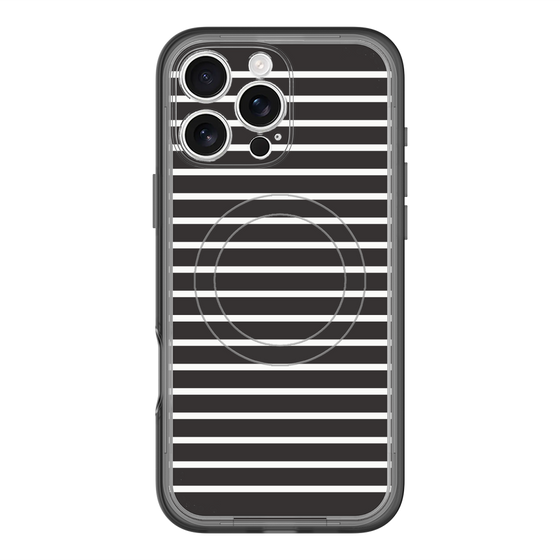 スリムプロテクションプレミアムケース with MagSafe［ Middle Border - Black ］