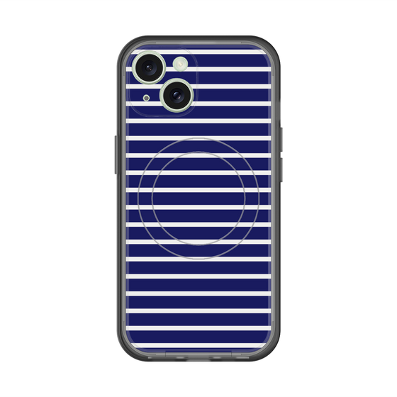 スリムプロテクションプレミアムケース with MagSafe［ Middle Border - Blue ］