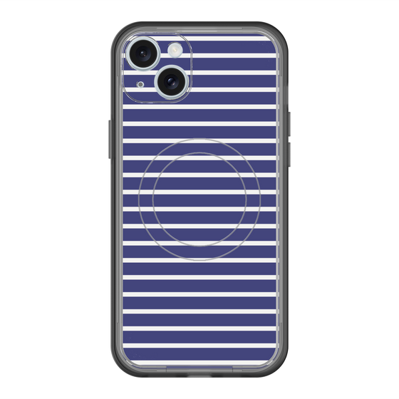 スリムプロテクションプレミアムケース with MagSafe［ Middle Border - Blue ］