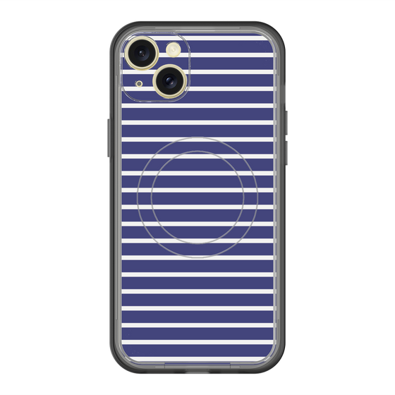 スリムプロテクションプレミアムケース with MagSafe［ Middle Border - Blue ］