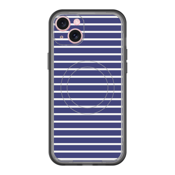 スリムプロテクションプレミアムケース with MagSafe［ Middle Border - Blue ］
