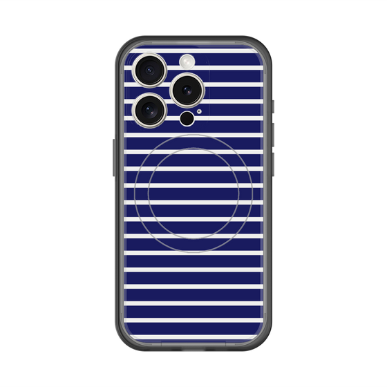 スリムプロテクションプレミアムケース with MagSafe［ Middle Border - Blue ］