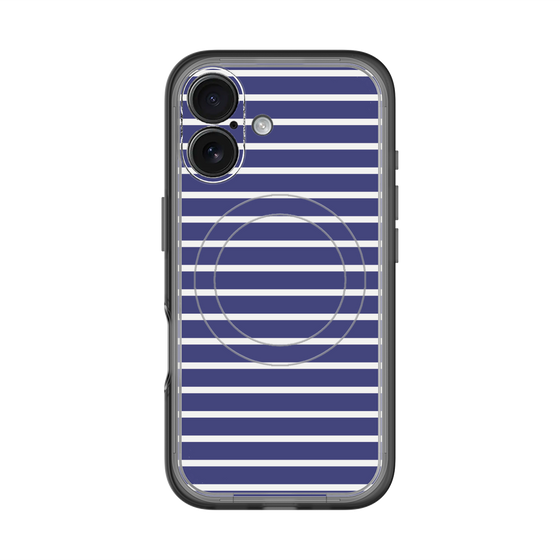 スリムプロテクションプレミアムケース with MagSafe［ Middle Border - Blue ］