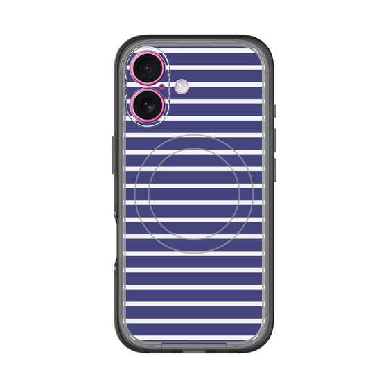 スリムプロテクションプレミアムケース with MagSafe［ Middle Border - Blue ］
