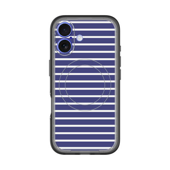 スリムプロテクションプレミアムケース with MagSafe［ Middle Border - Blue ］