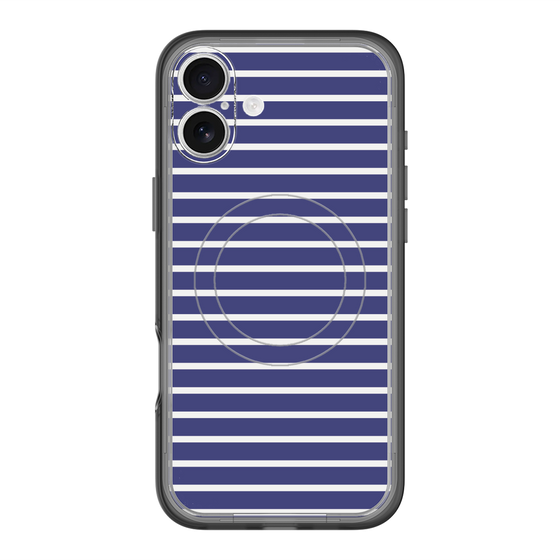 スリムプロテクションプレミアムケース with MagSafe［ Middle Border - Blue ］